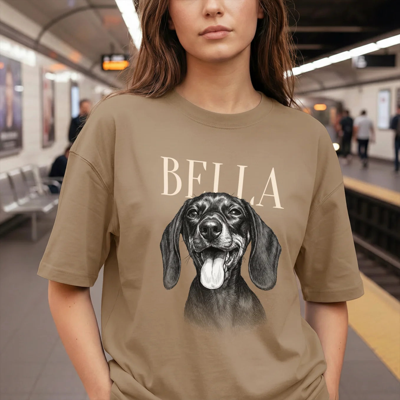 Personalized Oversized Pet T-Shirt "Retro"