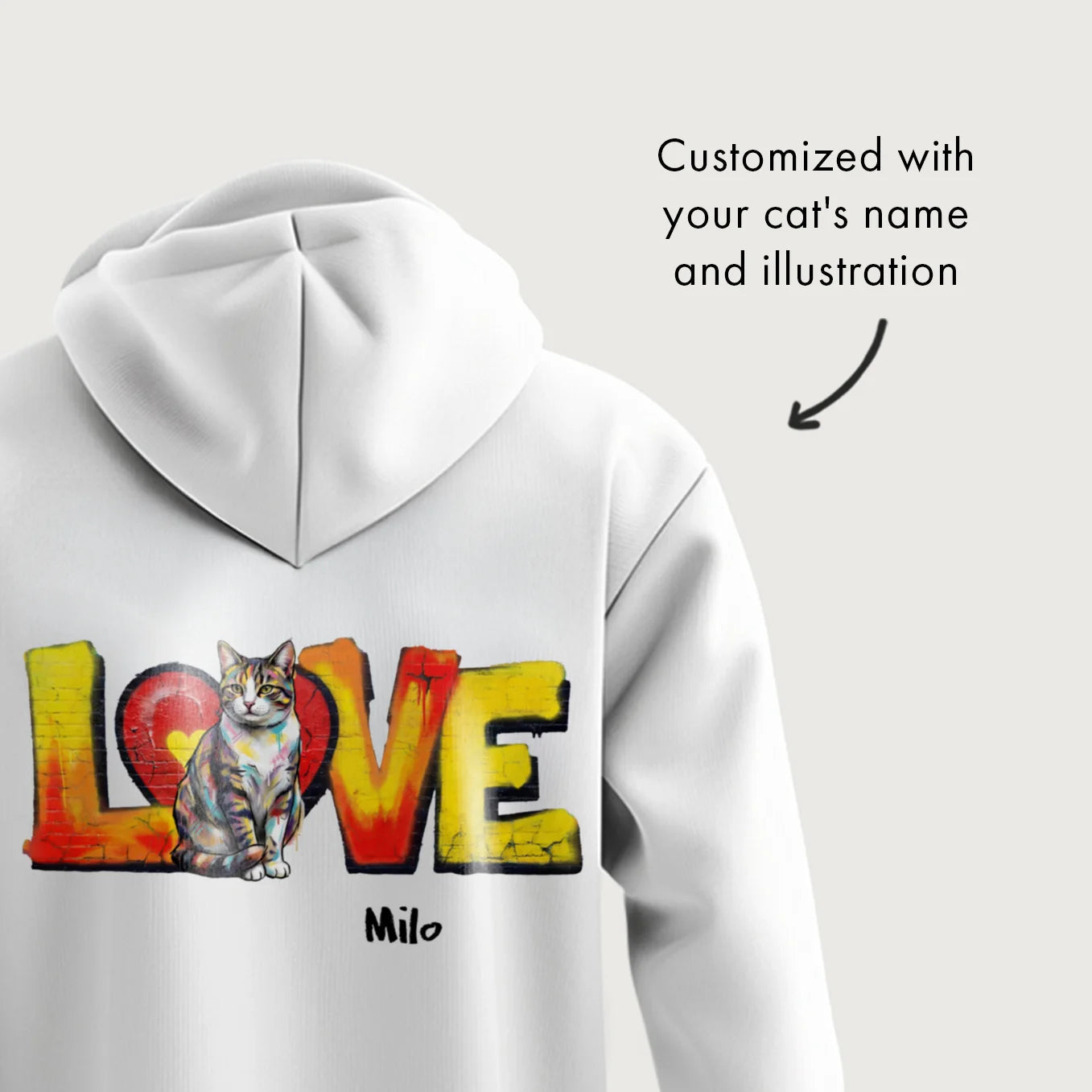 Personalized Cat Hoodie "LOVE"