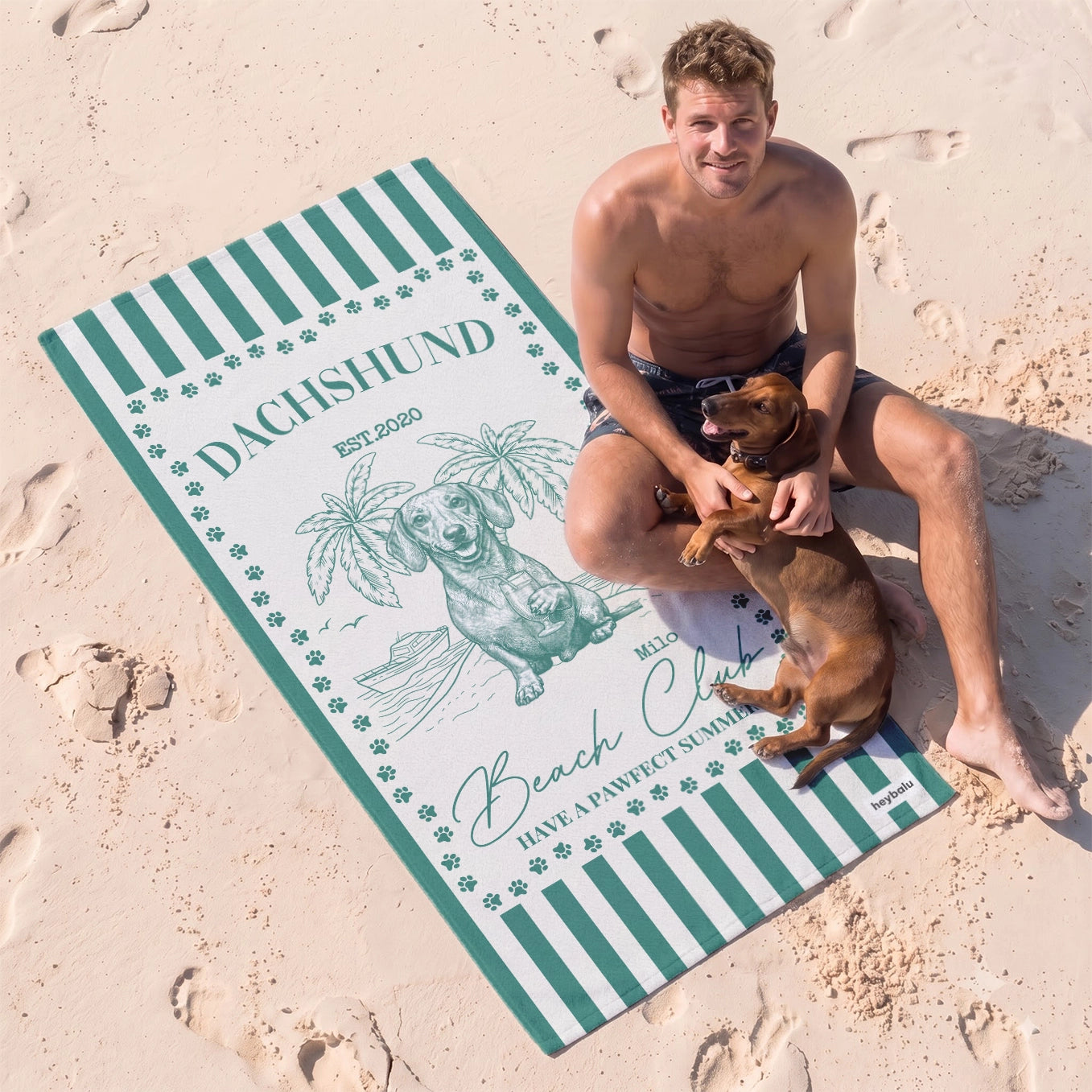Personalized Beach Towel "Pawfect Summer"
