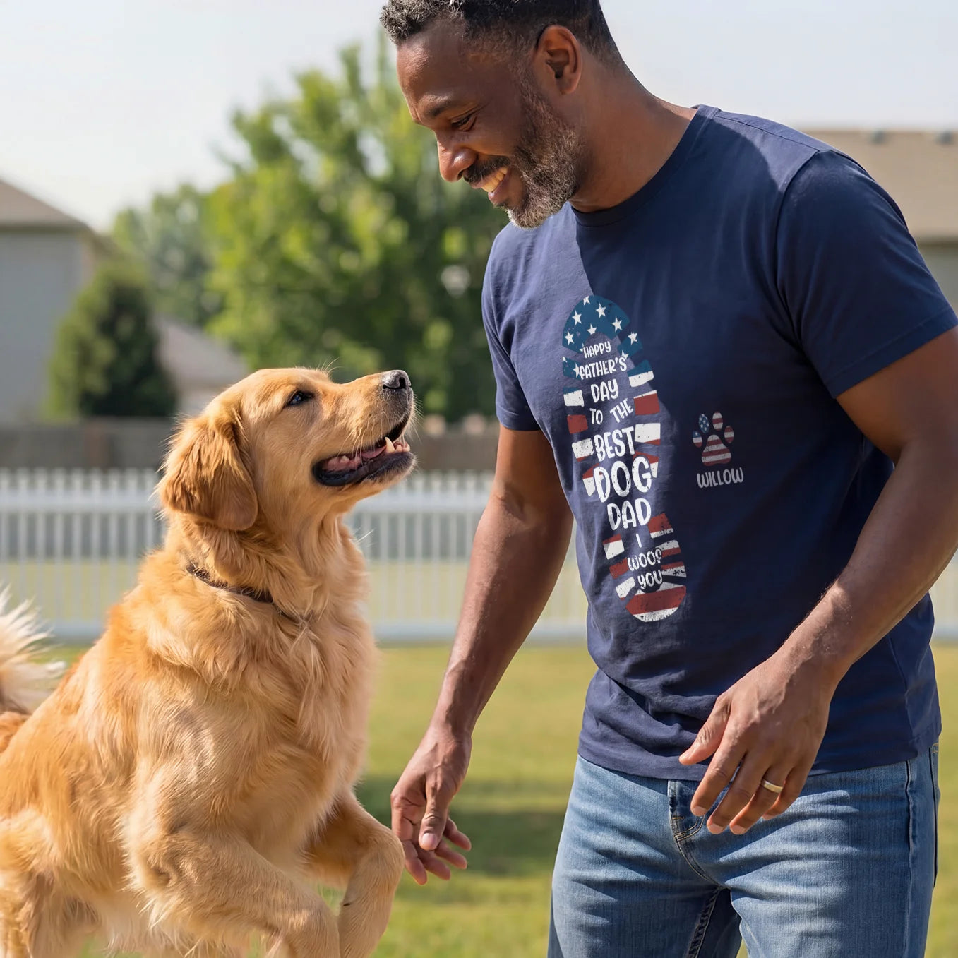 Personalized T‑Shirt “Best Dog Dad Ever”