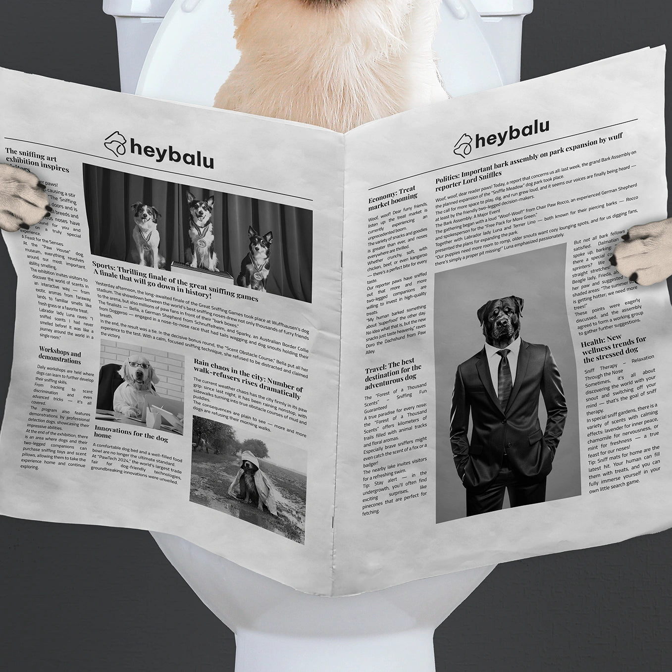 Personalized Dog Poster "Important Meeting"