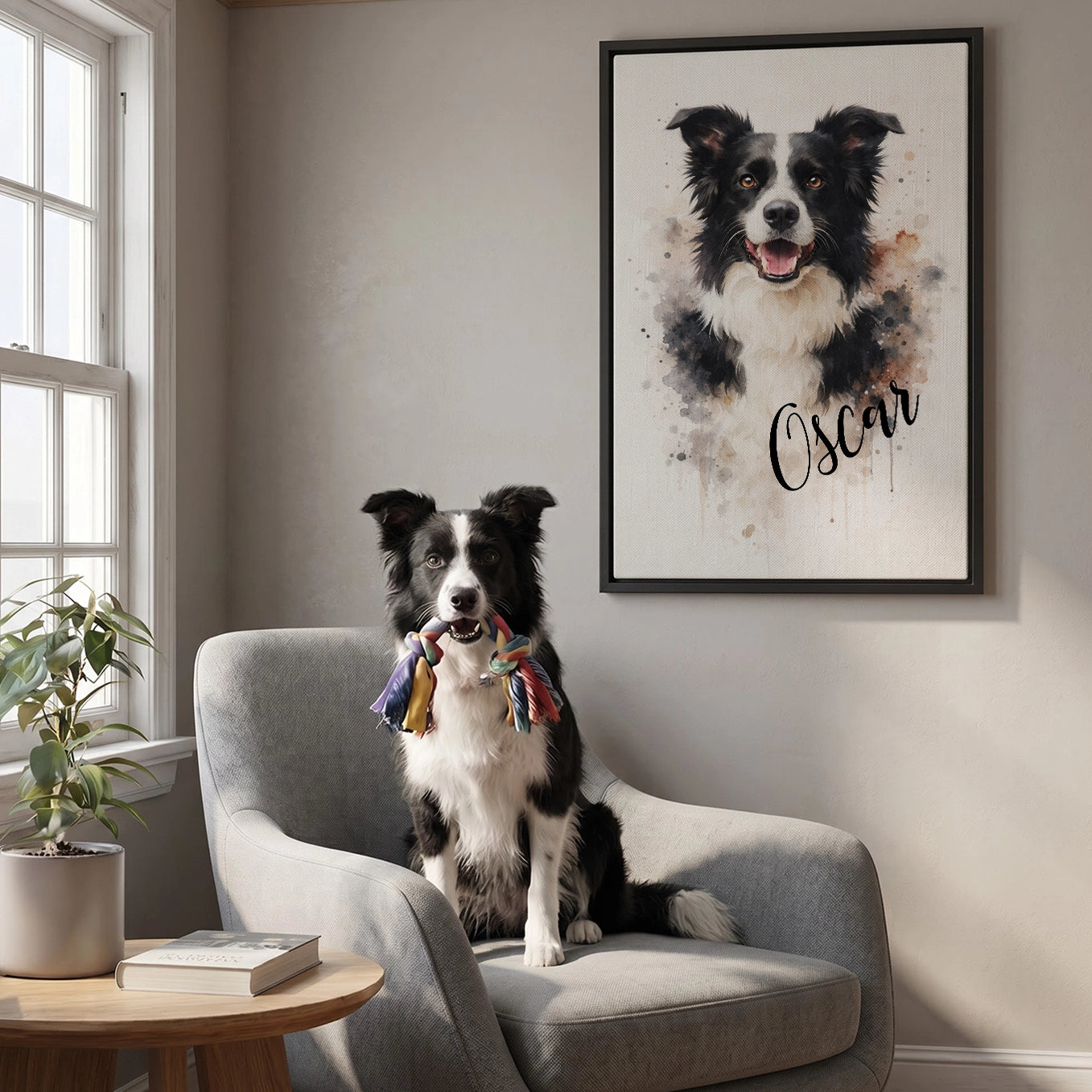 Personalized Canvas "Watercolor Dog"