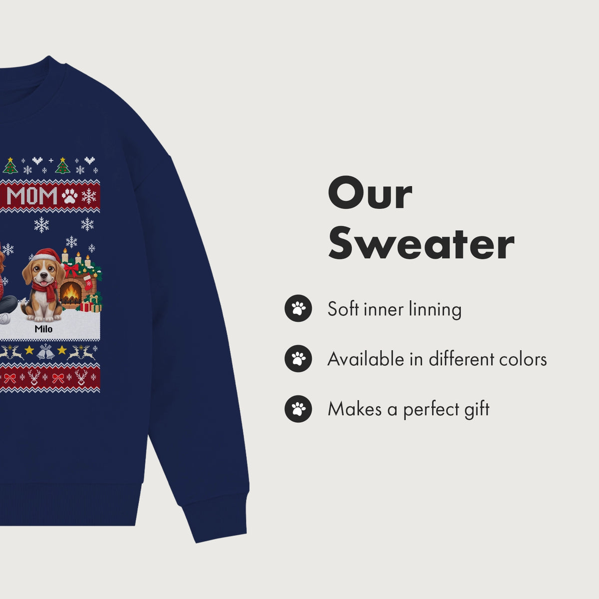Personalized Sweatshirt "Dog Mom Christmas"