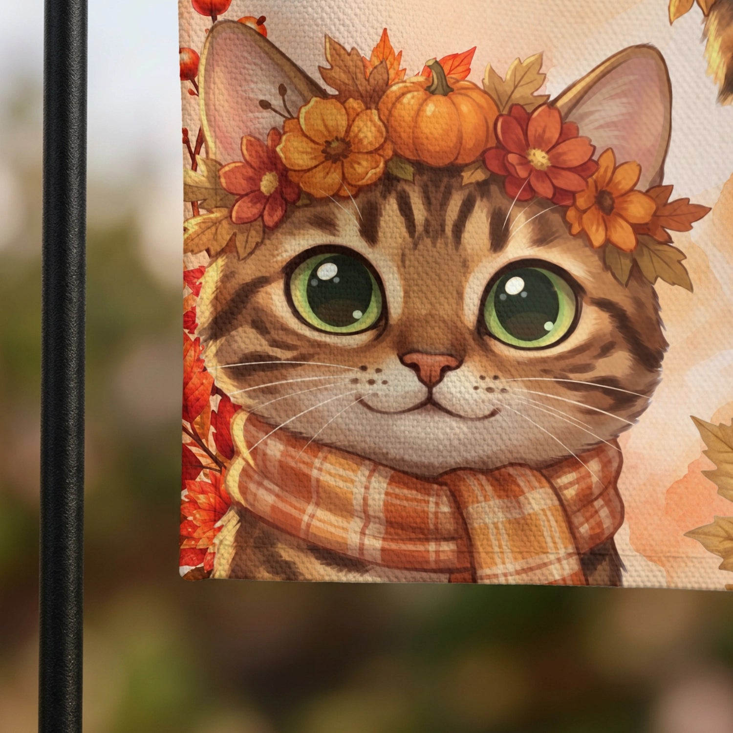 Personalized Flag "Autumn Cat"