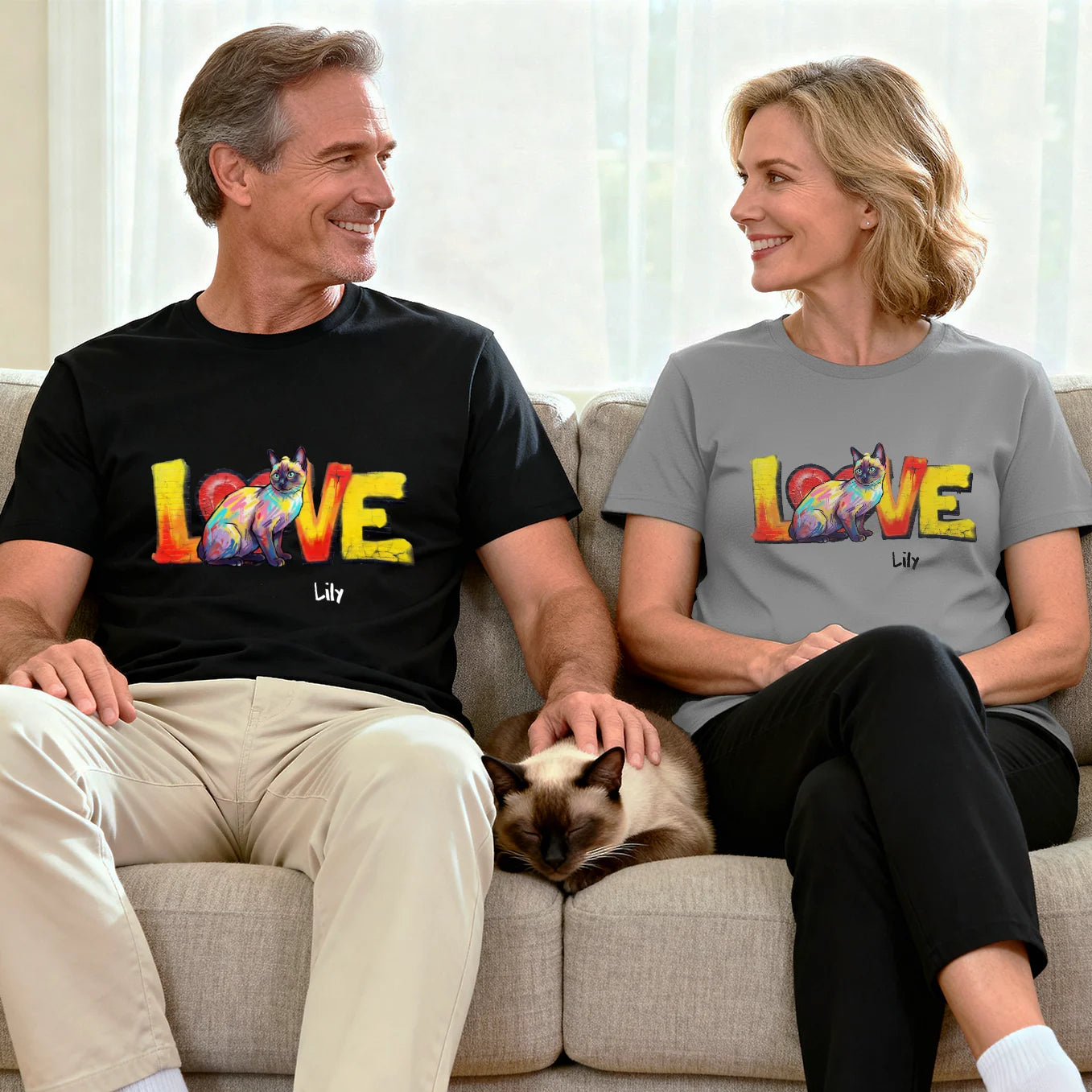 Personalized Cat T-Shirt "LOVE"