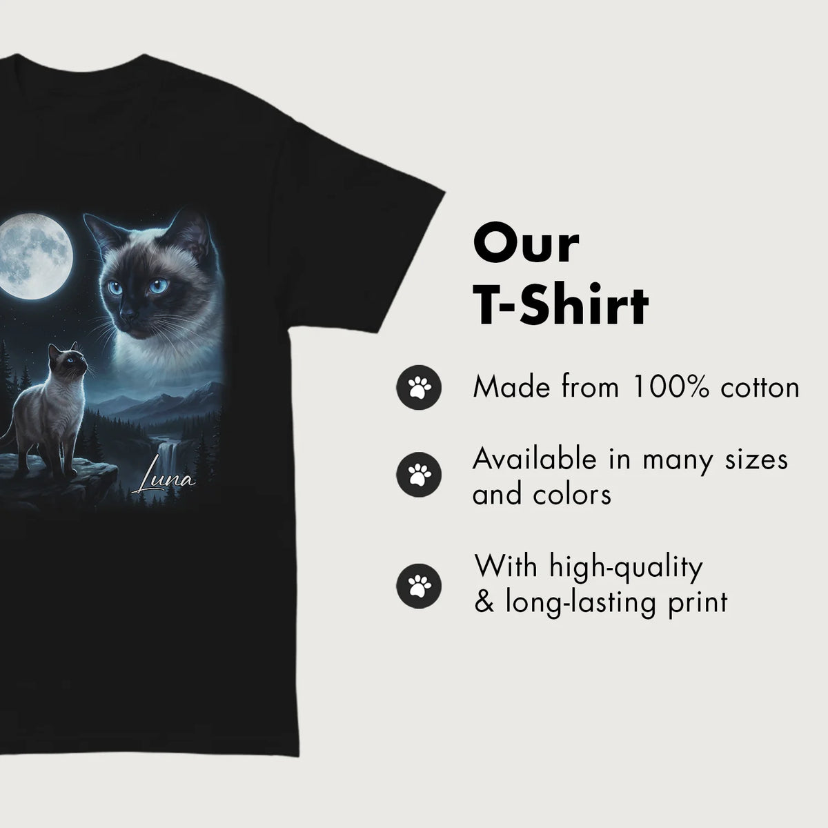 Personalized T-Shirt "Howling Cat"
