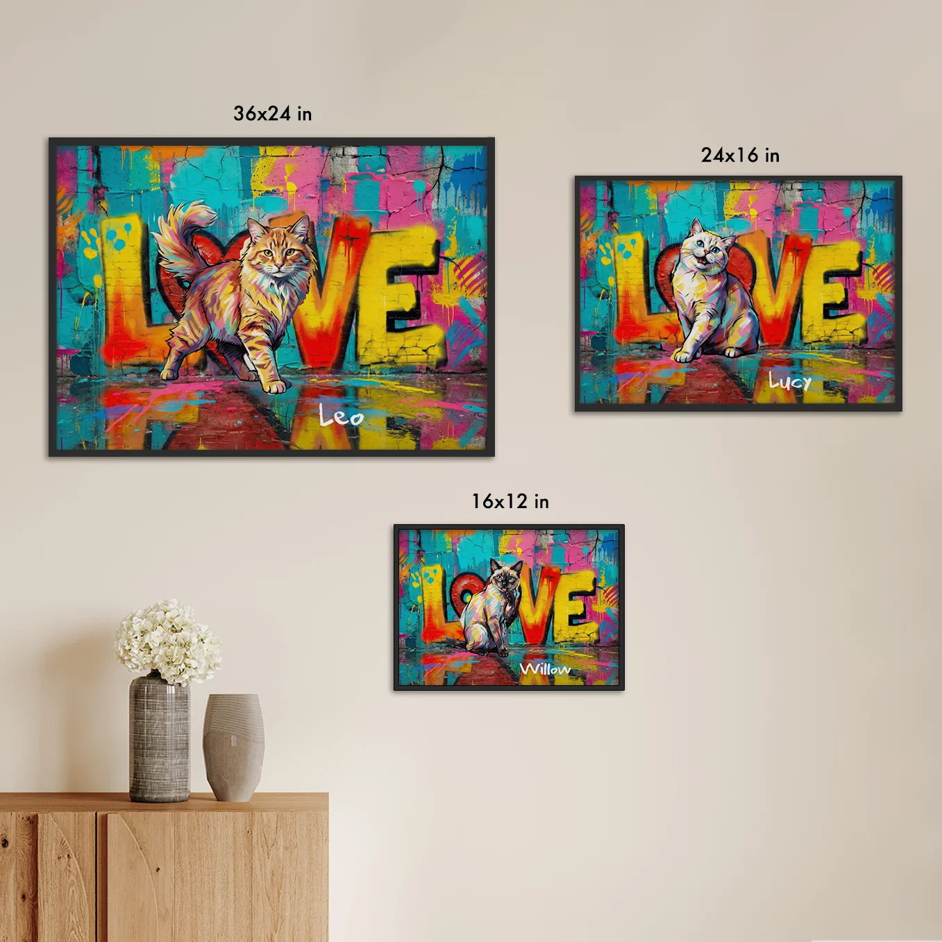 Personalized Cat Poster "LOVE"