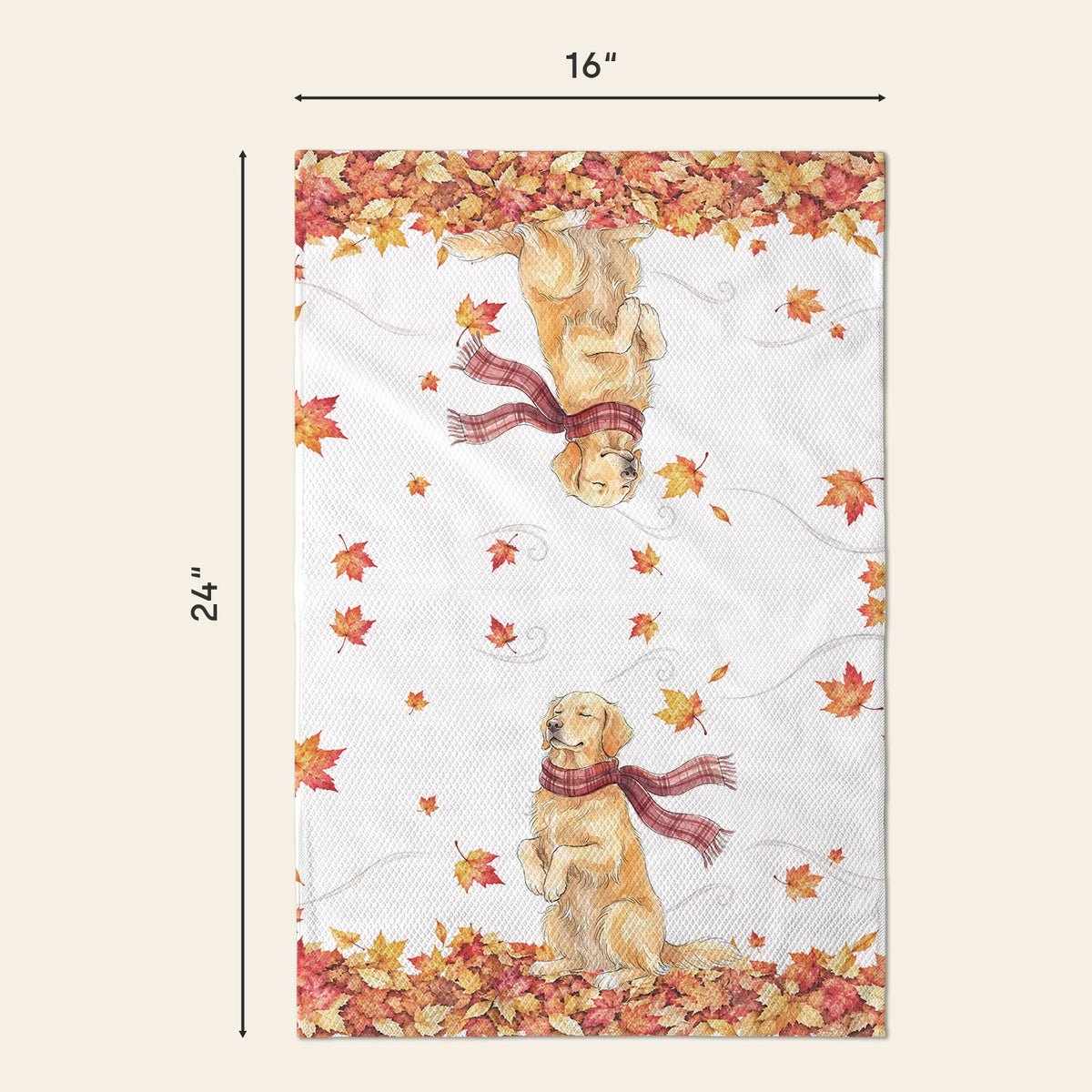 Personalized Kitchen Towel "Pet Photo Autumn"