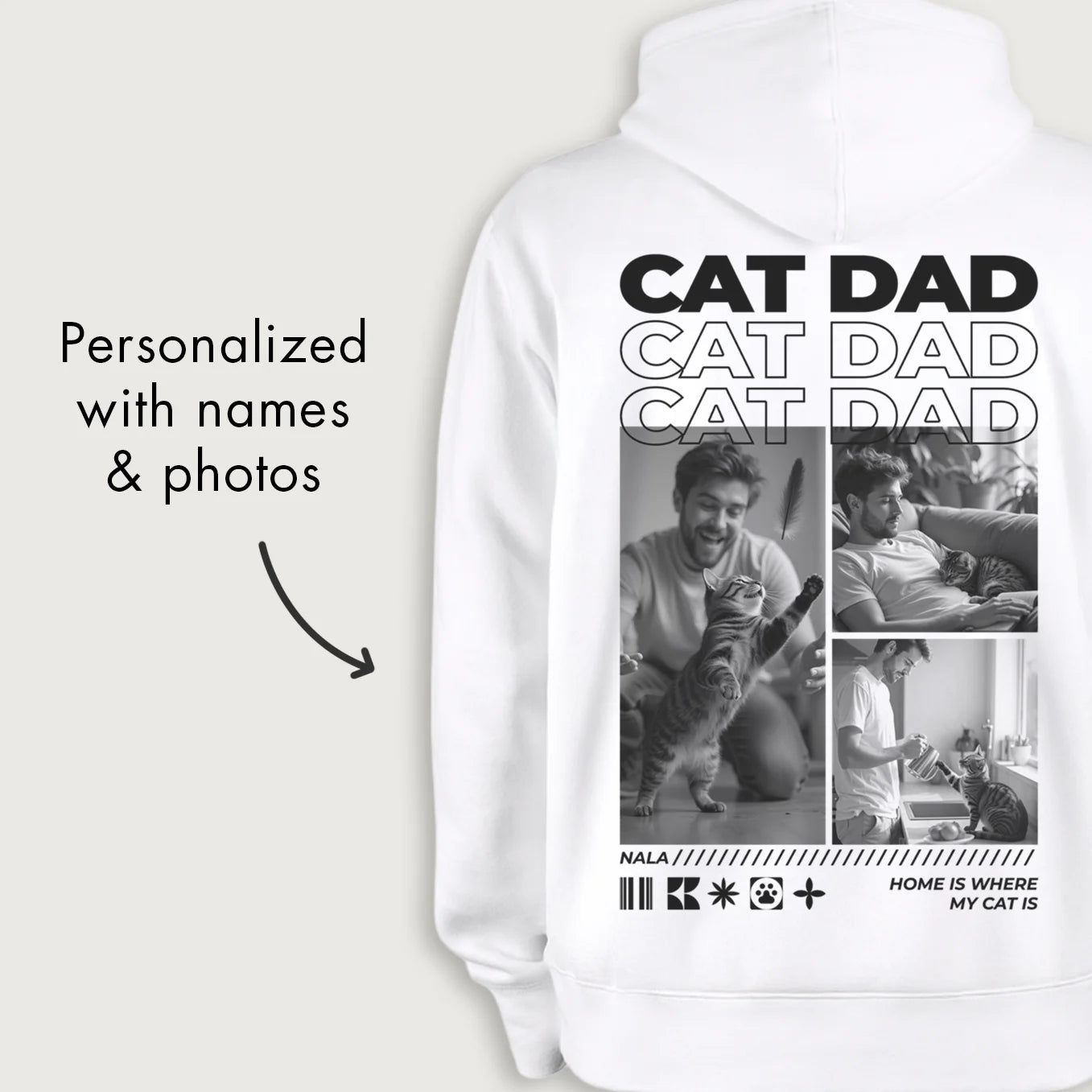 Personalized Hoodie "Cat Dad"