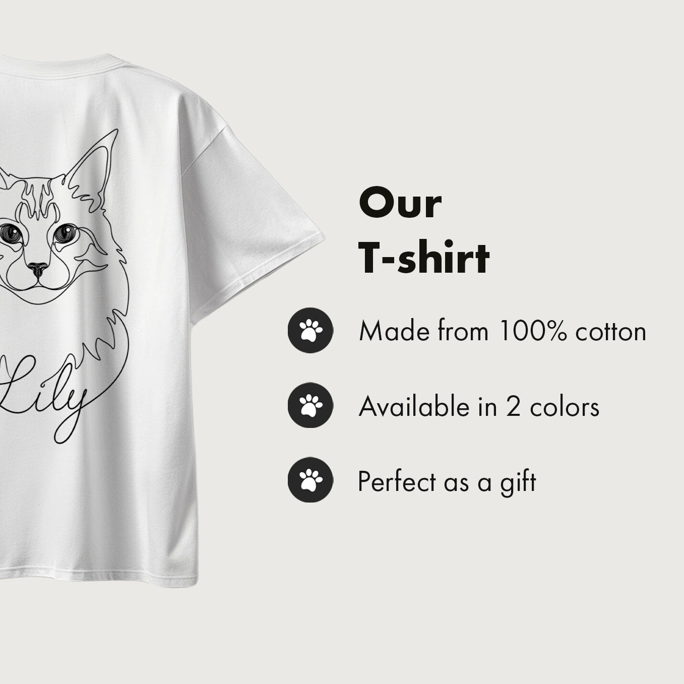 Personalized Oversized Shirt "Cat Mom" with Sleeve Print