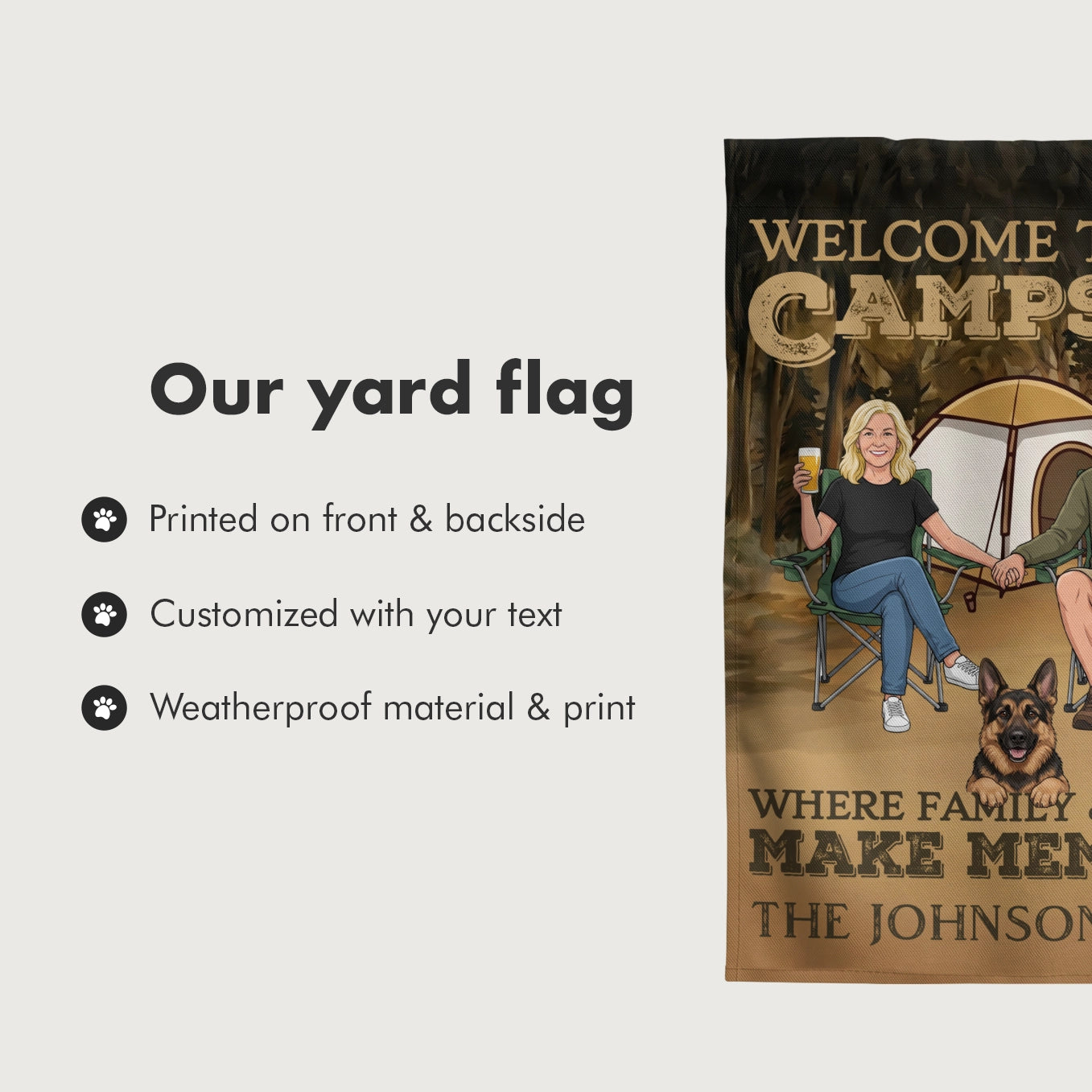 Personalized Flag "Campsite"
