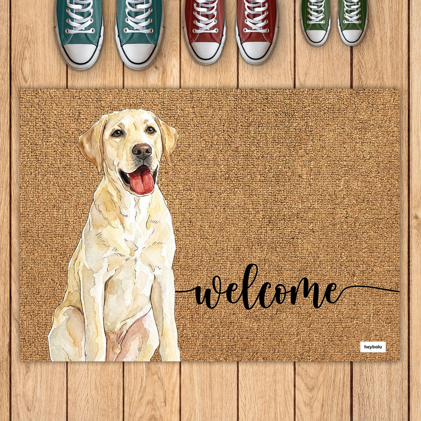 Personalized Dog Doormat "Watercolor"