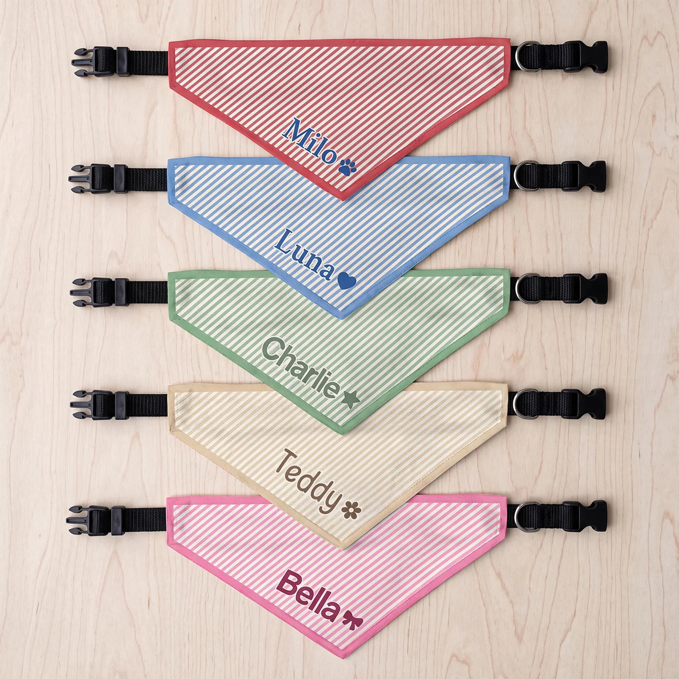 Personalized Dog Bandana "Stripes"