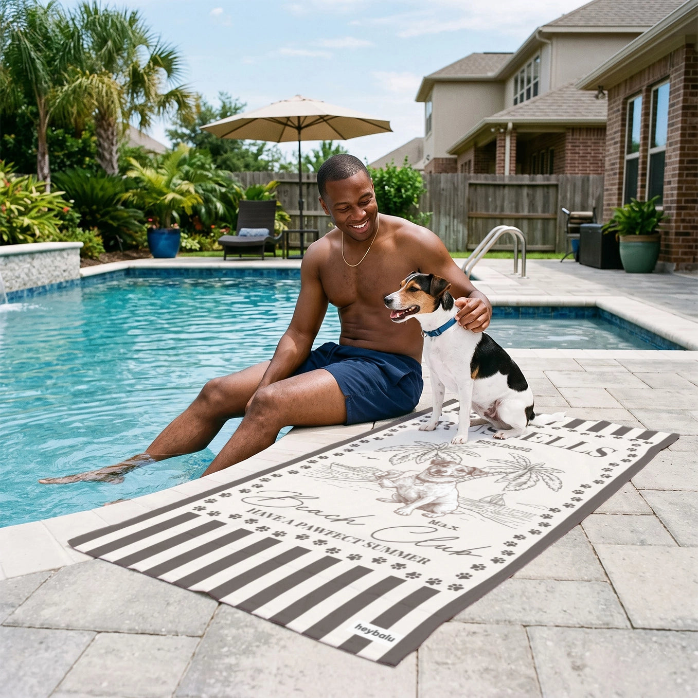 Personalized Beach Towel "Pawfect Summer"