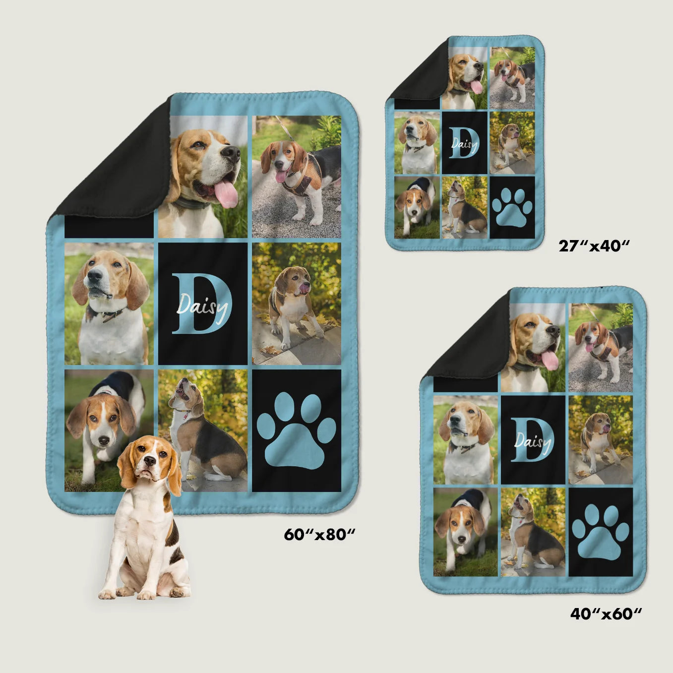 Personalized Blanket with Photo and Letters