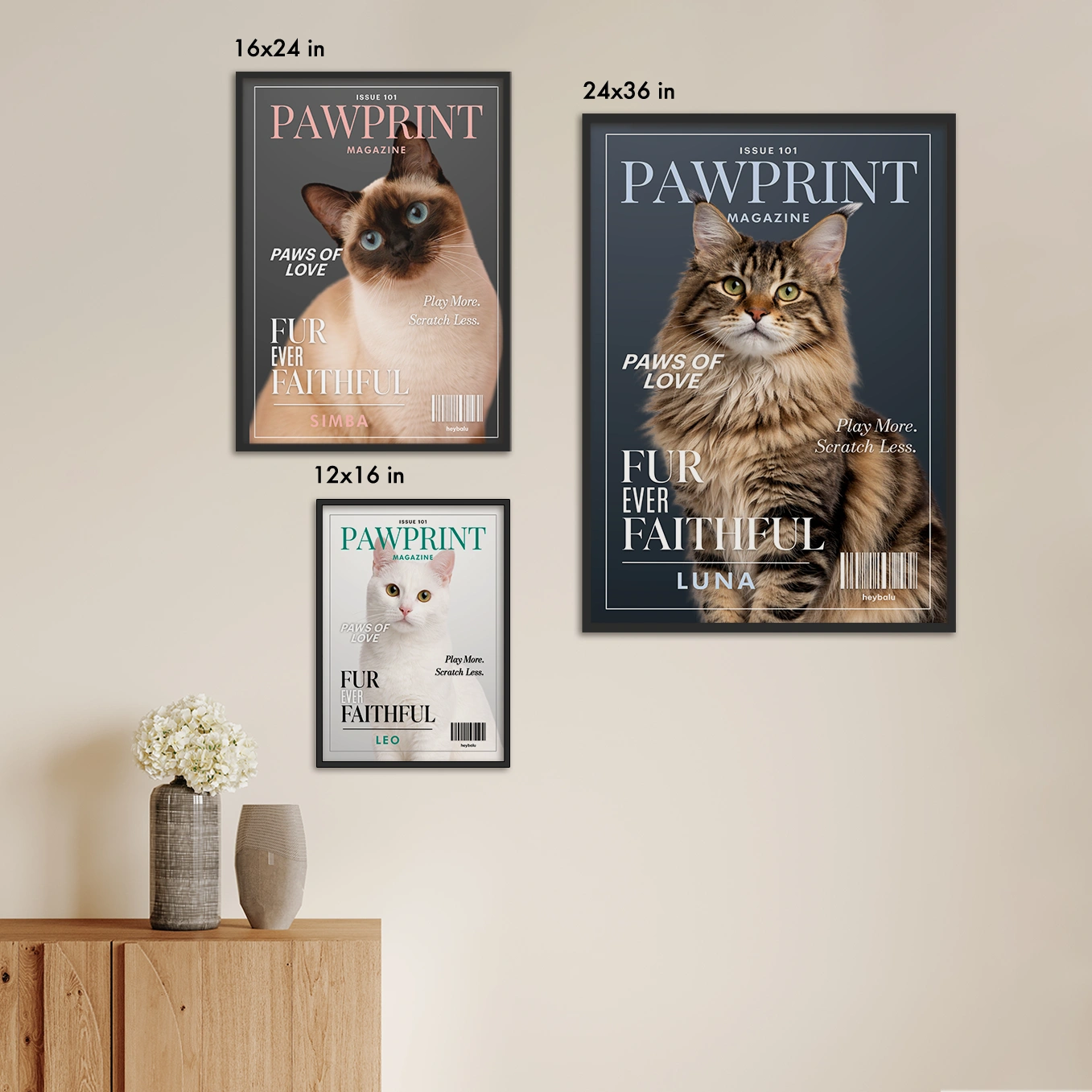 Personalized Cat Magazine Poster "Pawprint"