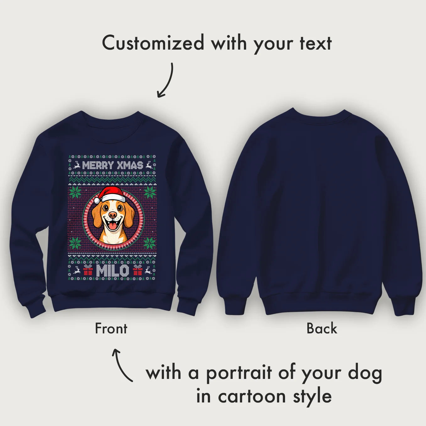 Personalized Christmas Sweater "Cartoon Portrait"