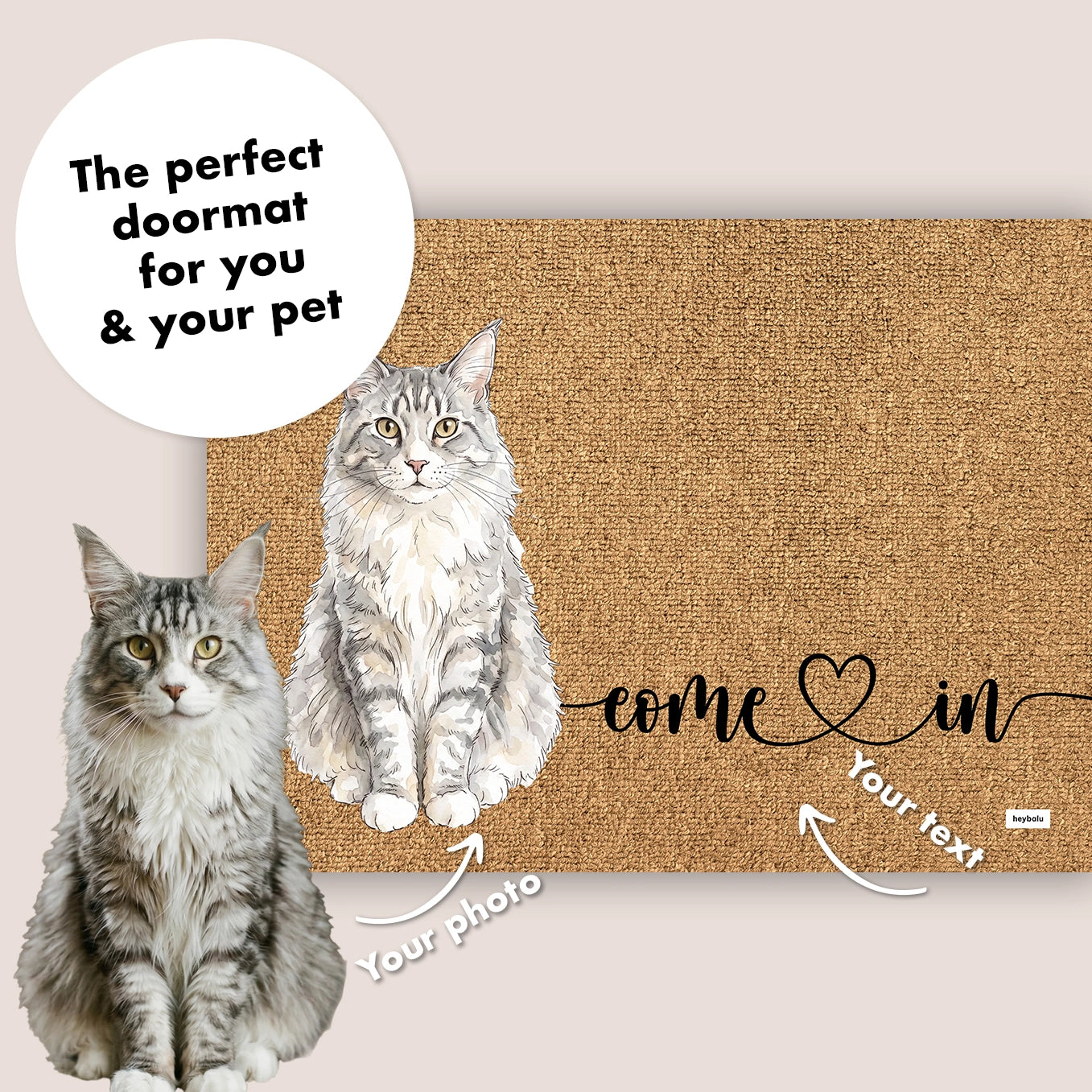Personalized Doormat "Welcome"