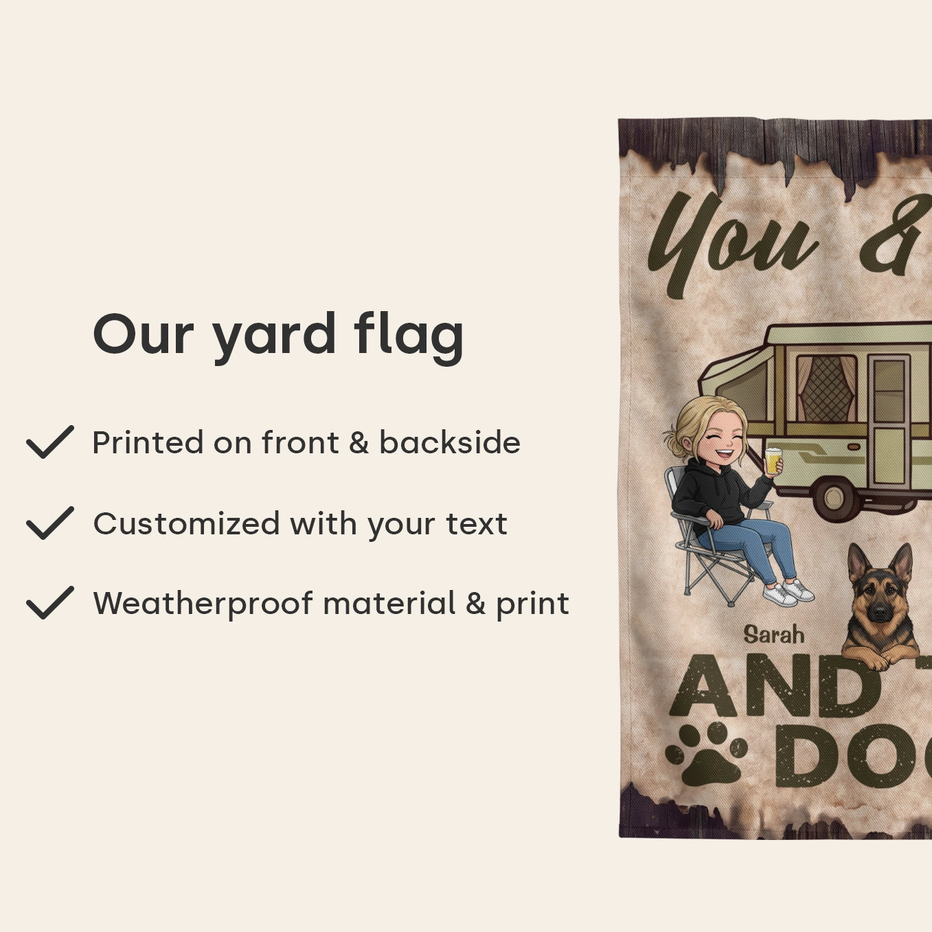 Personalized Flag "Camping"