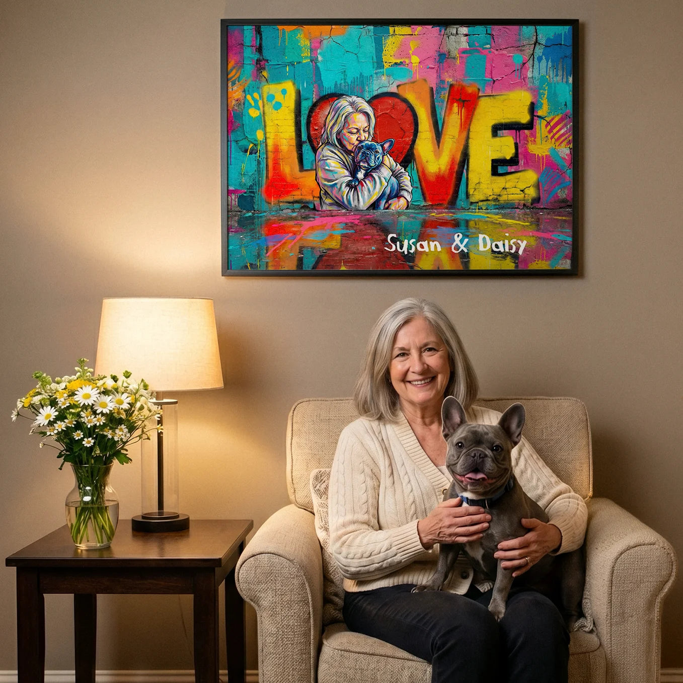 Personalized Dog Mom LOVE Poster Custom Photo Gift