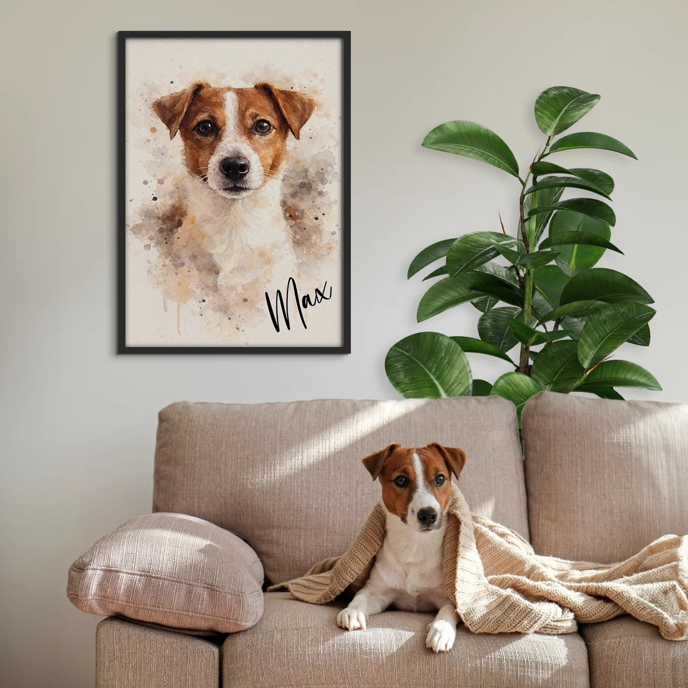 Personalized Dog Portrait "Watercolor"