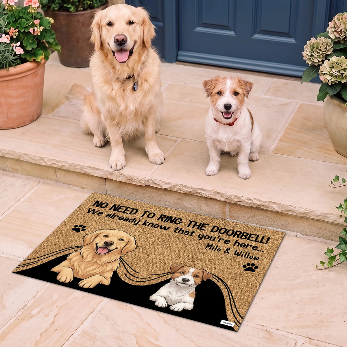 Personalized Doormat "No Need to Ring"