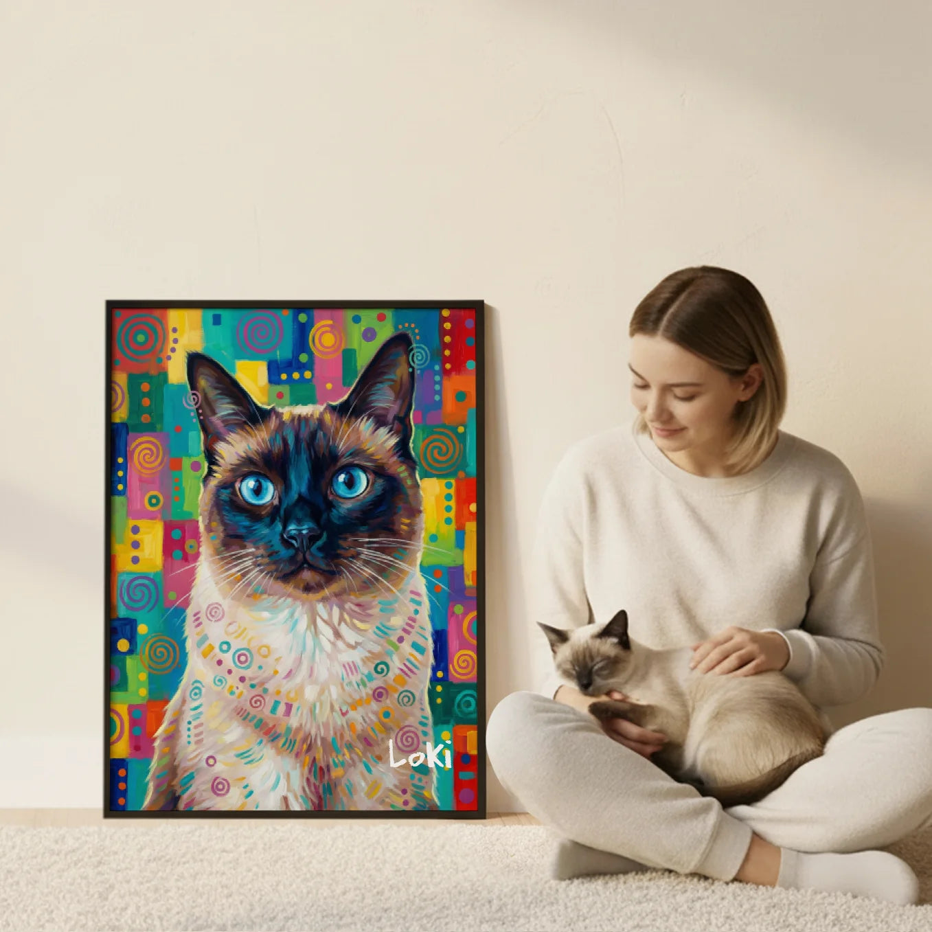 Personalized Cat Poster Pop Art