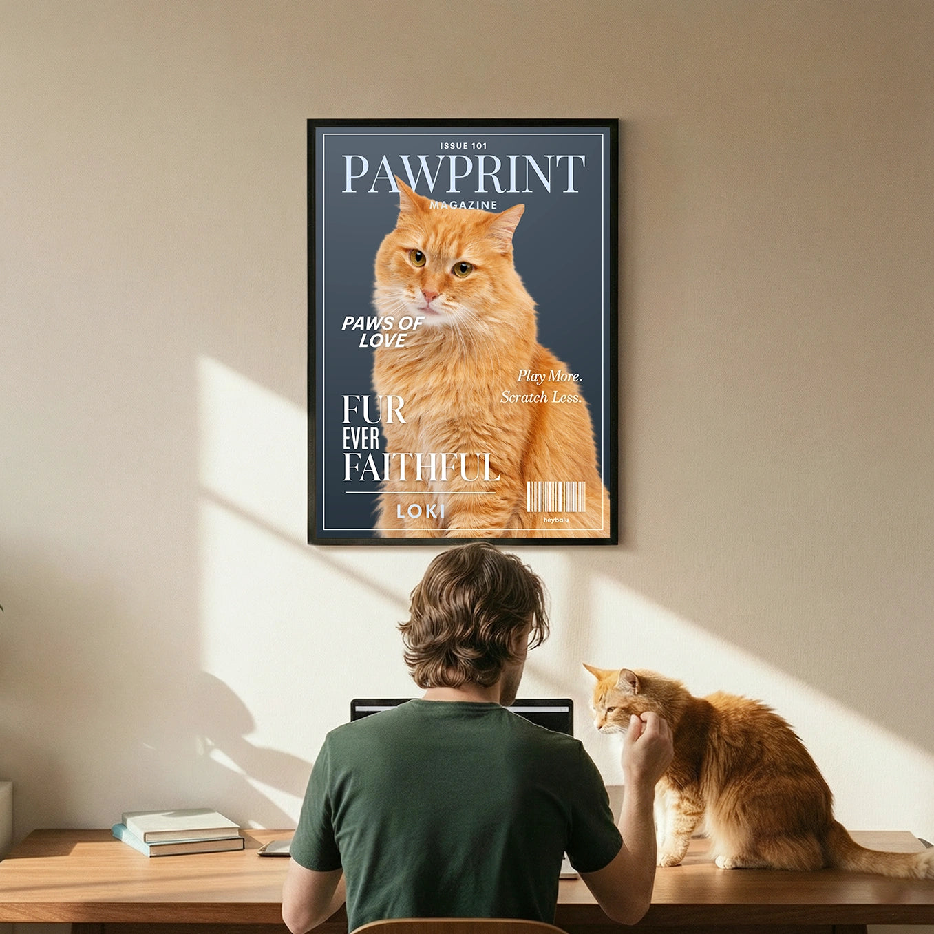 Personalized Cat Magazine Poster "Pawprint"