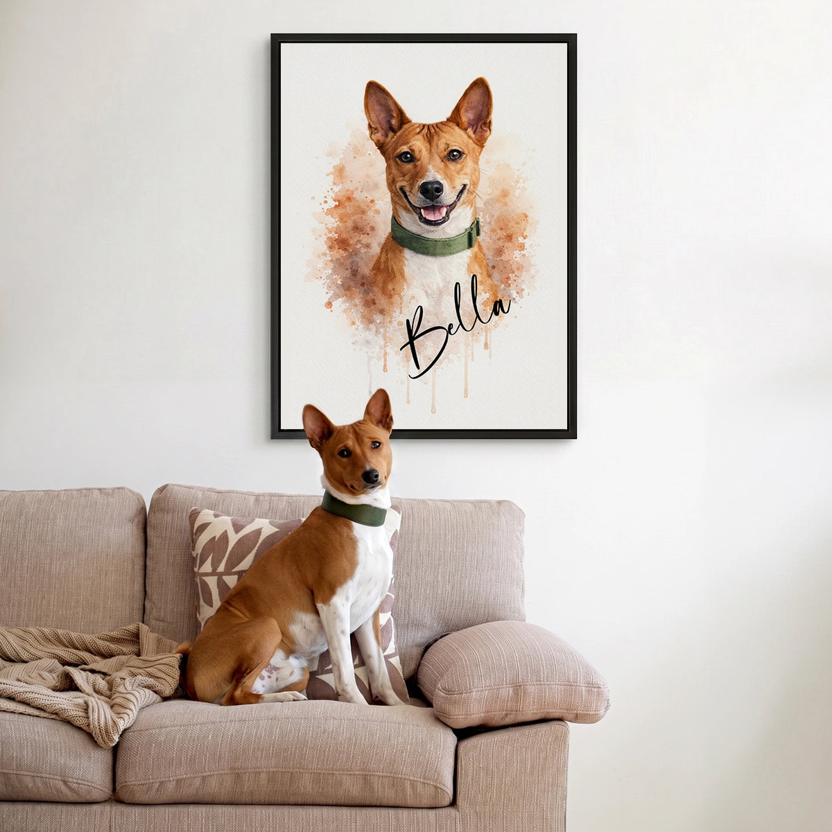 Personalisierte Leinwand "Wasserfarben Hund" – personalisiertes Geschenk – Ansicht 7