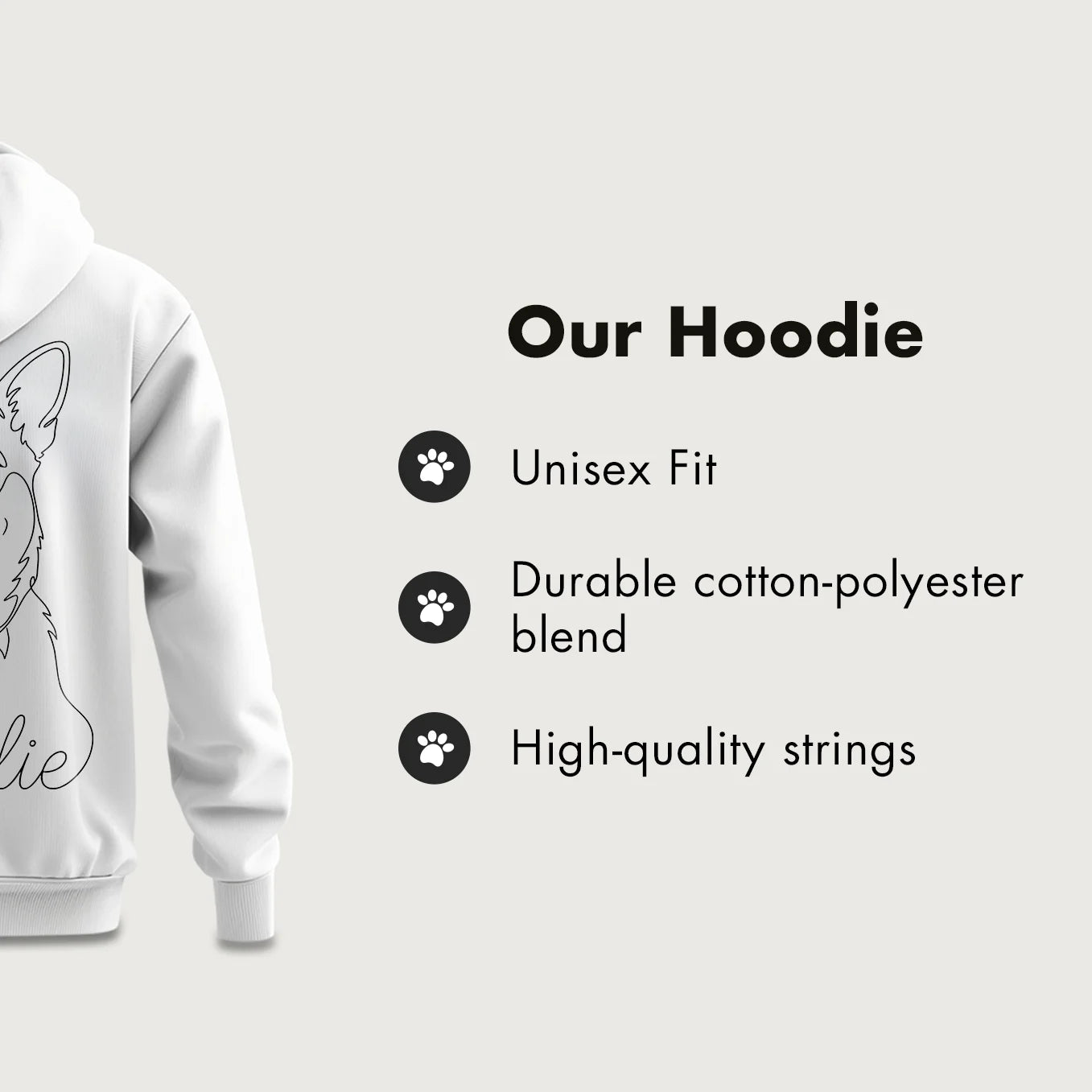 Personalized "Dog Dad" Hoodie with Sleeve Print & Backprint