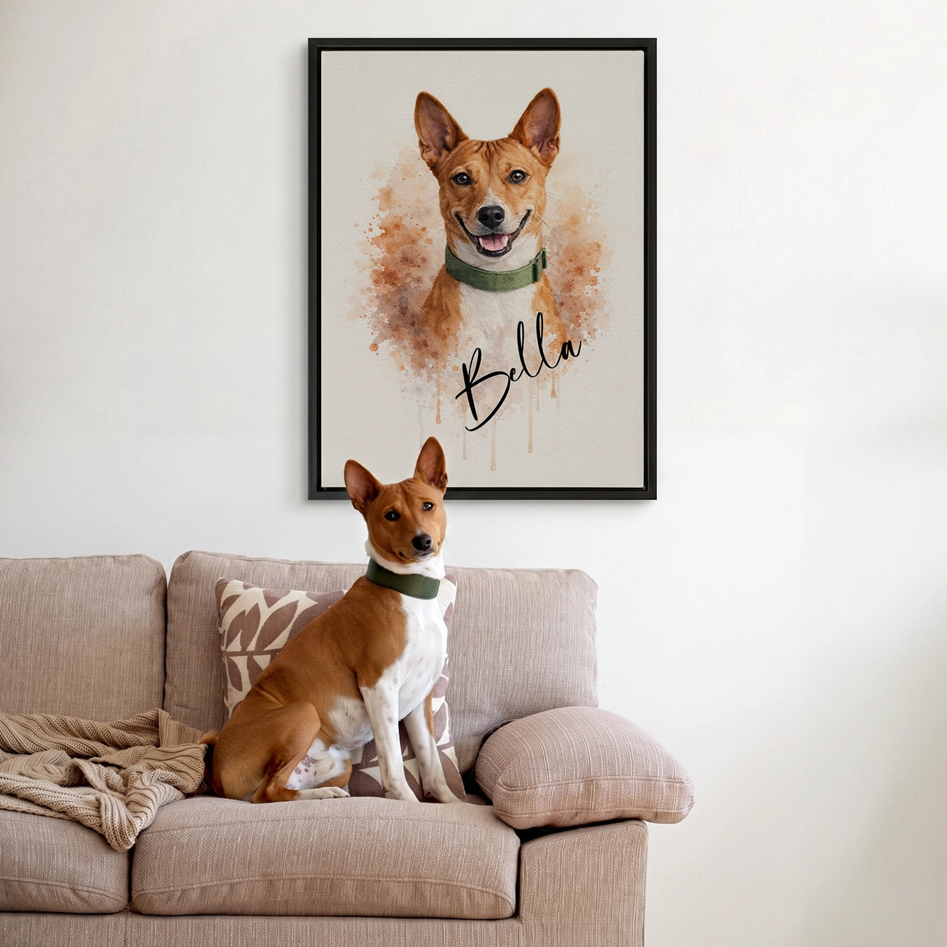 Personalized Canvas "Watercolor Dog"