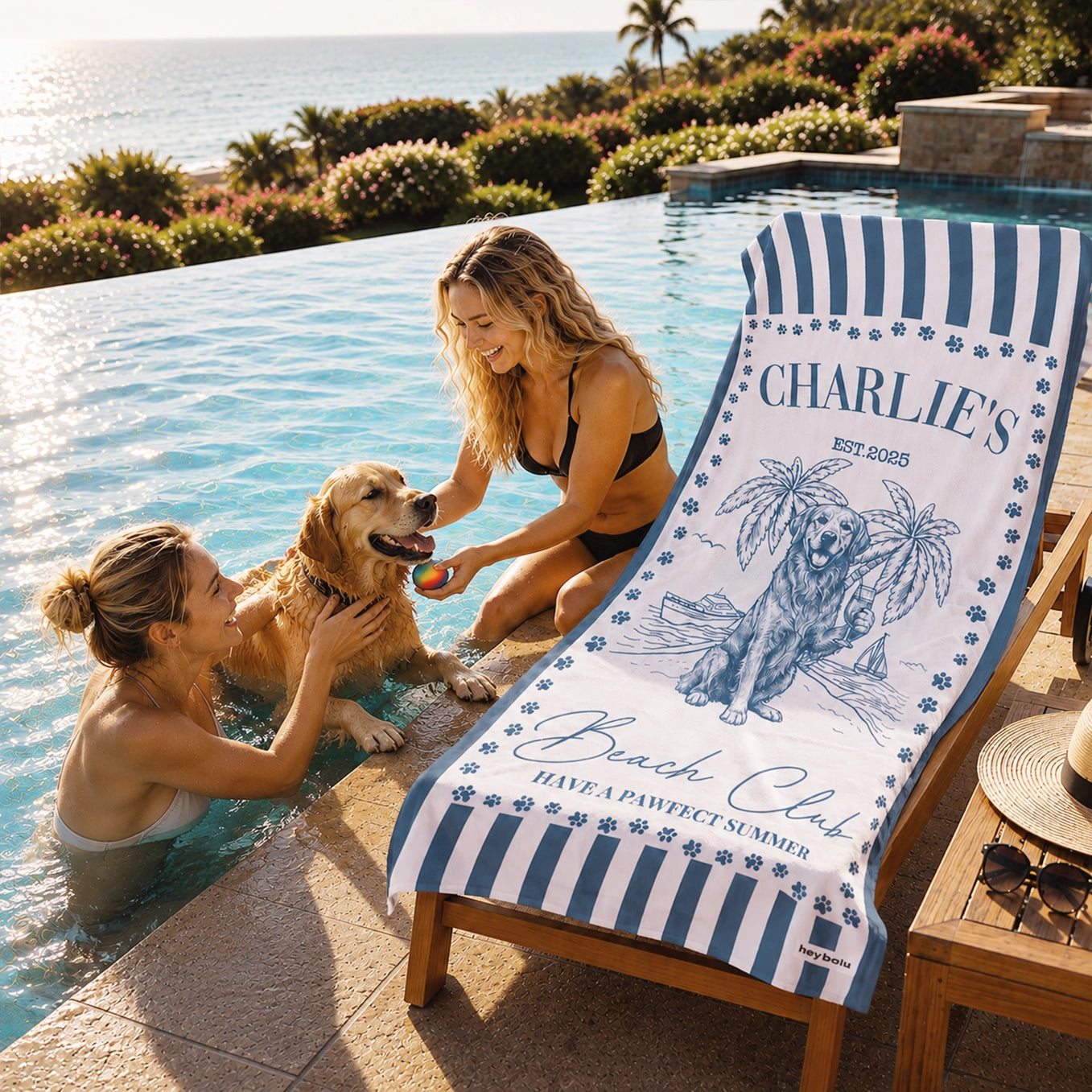 Personalized Beach Towel "Pawfect Summer"