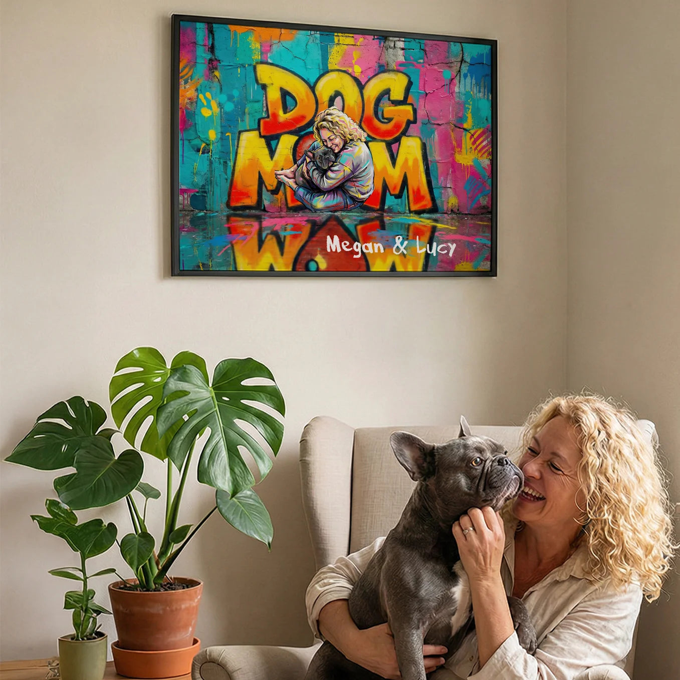 Personalized Dog Mom LOVE Poster Custom Photo Gift