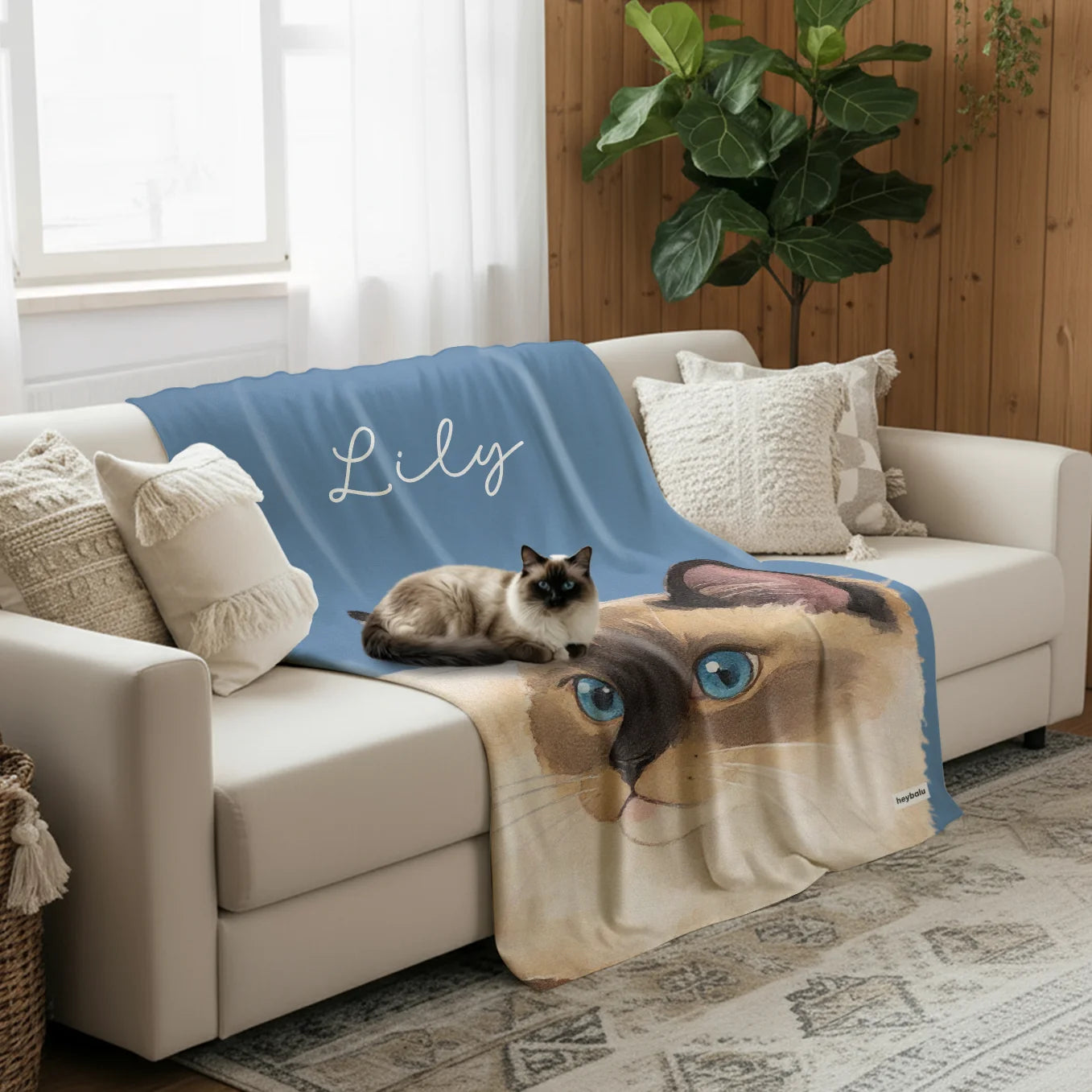 Personalized Cat Blanket "Portrait"