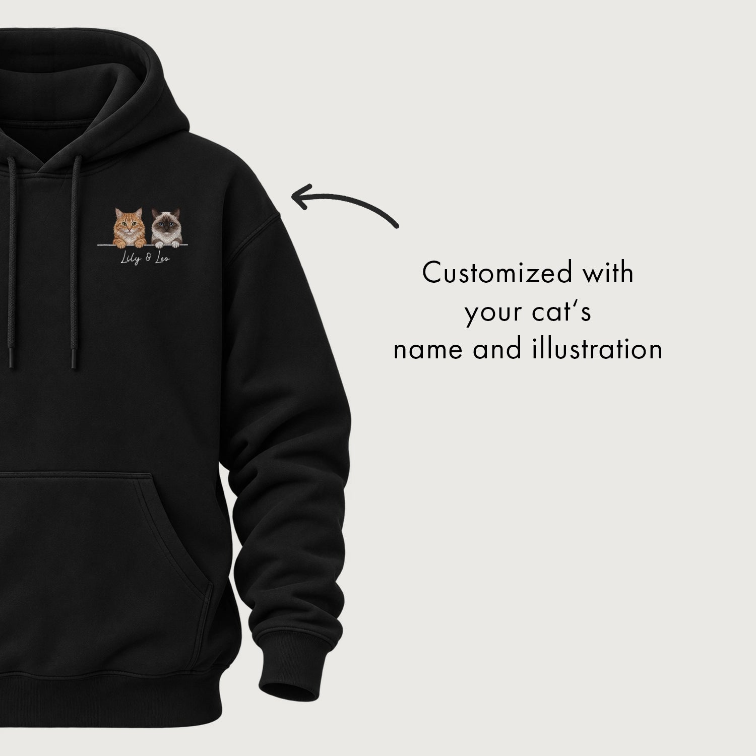 Personalized Hoodie "Cartoon Cat"