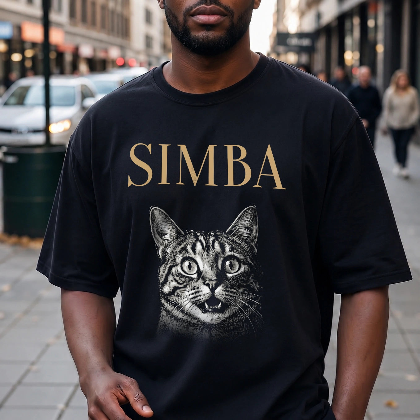 Personalized T-Shirt "Cat Retro"