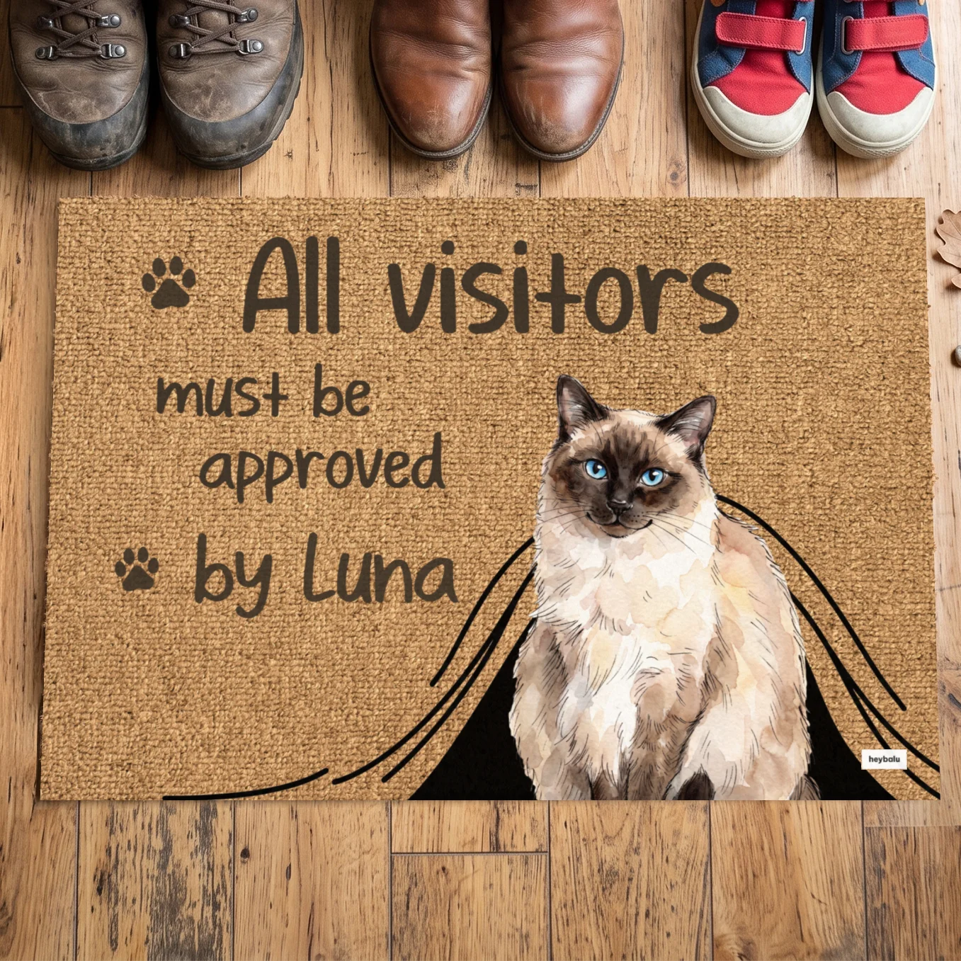 Personalized Doormat "Visit Approved Cat"