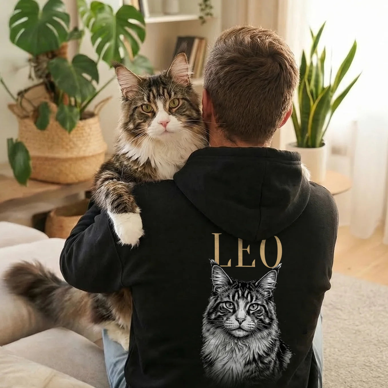 Personalized Hoodie "Cat Retro"