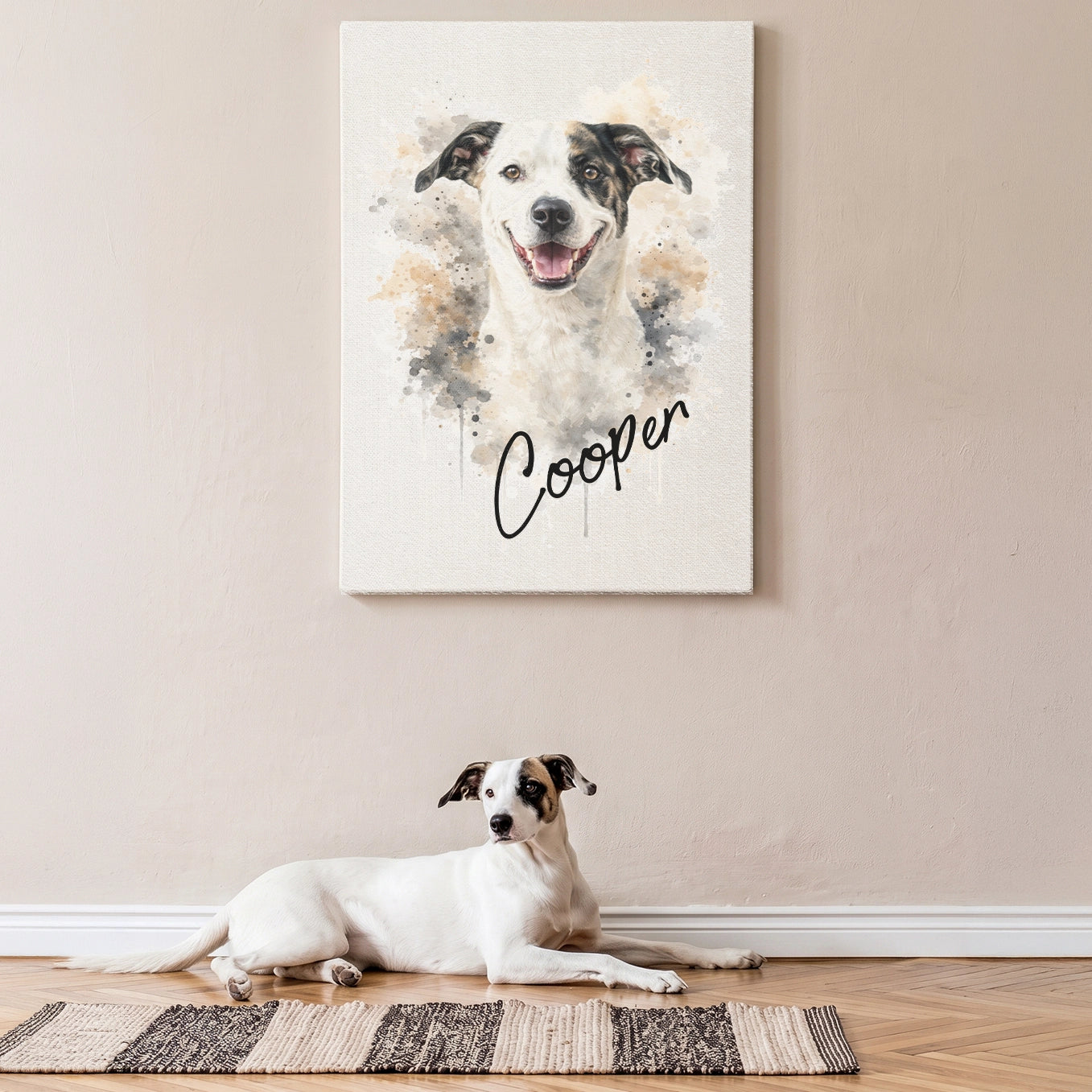Personalized Canvas "Watercolor Dog"