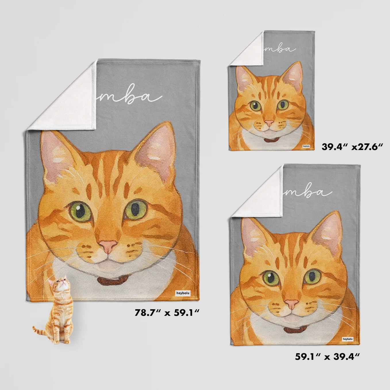 Personalized Cat Blanket "Portrait"