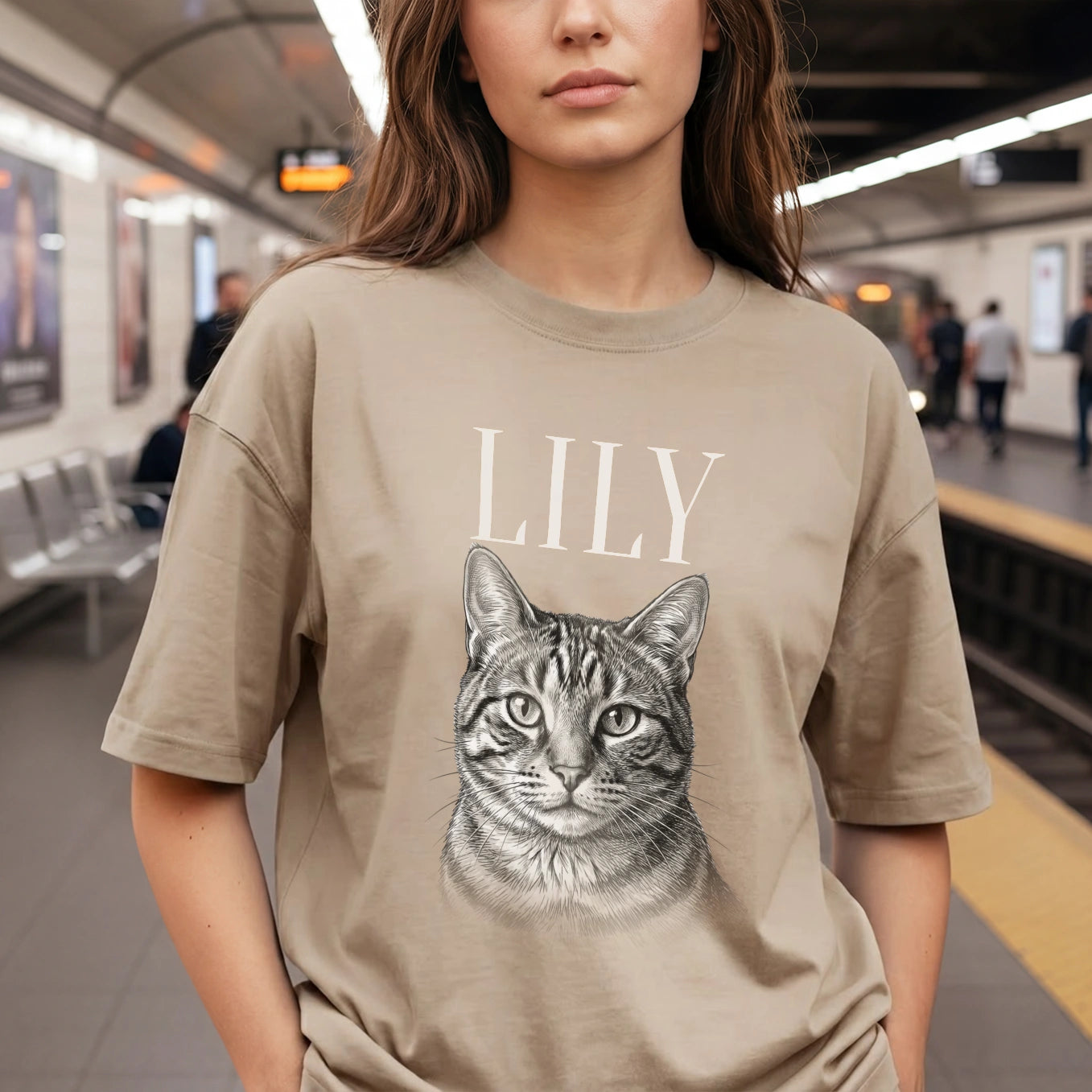 Personalized T-Shirt "Cat Retro"