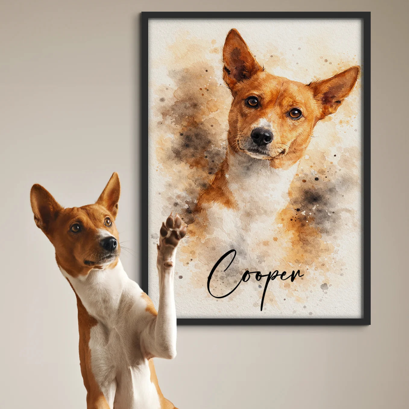 Personalized Dog Portrait "Watercolor"