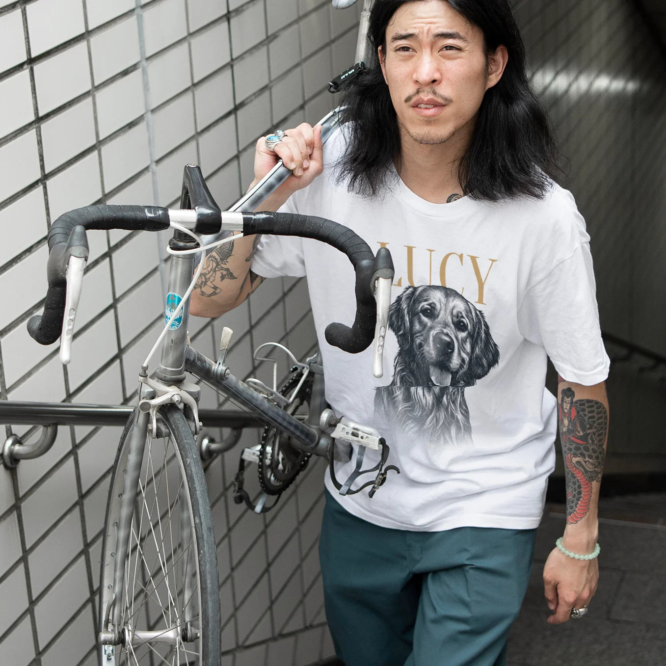Personalized Oversized Pet T-Shirt "Retro"