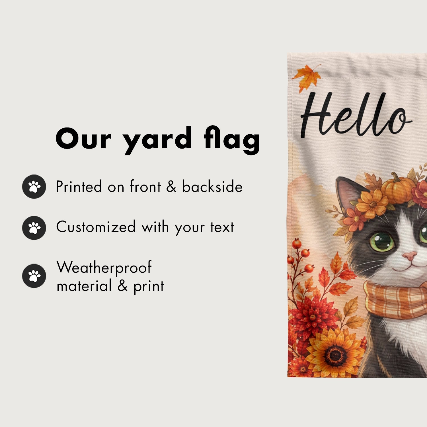 Personalized Flag "Autumn Cat"