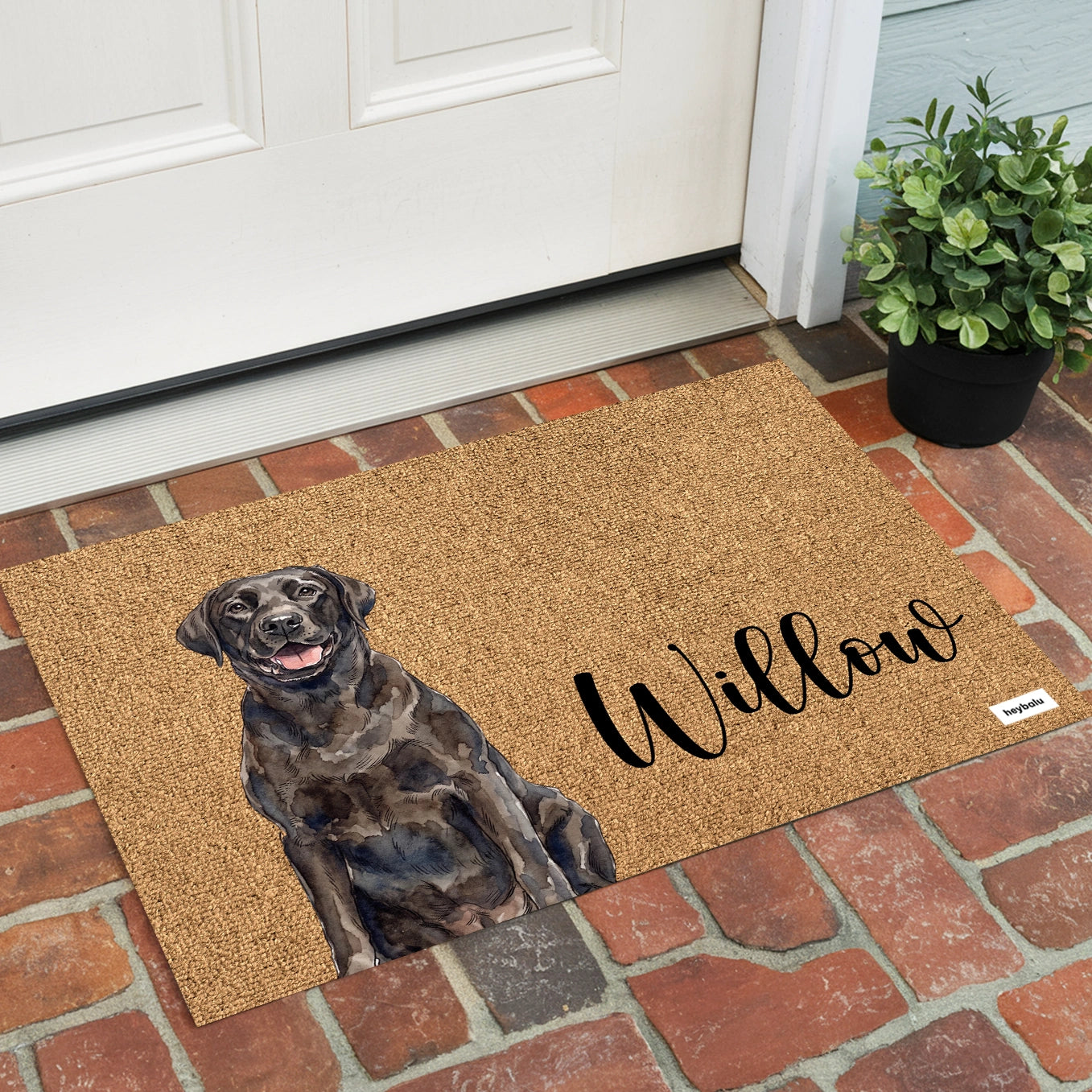 Personalized Dog Doormat "Watercolor"