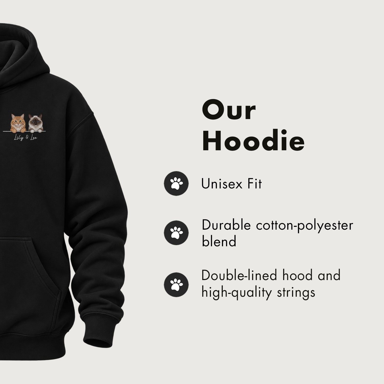 Personalized Hoodie "Cartoon Cat"