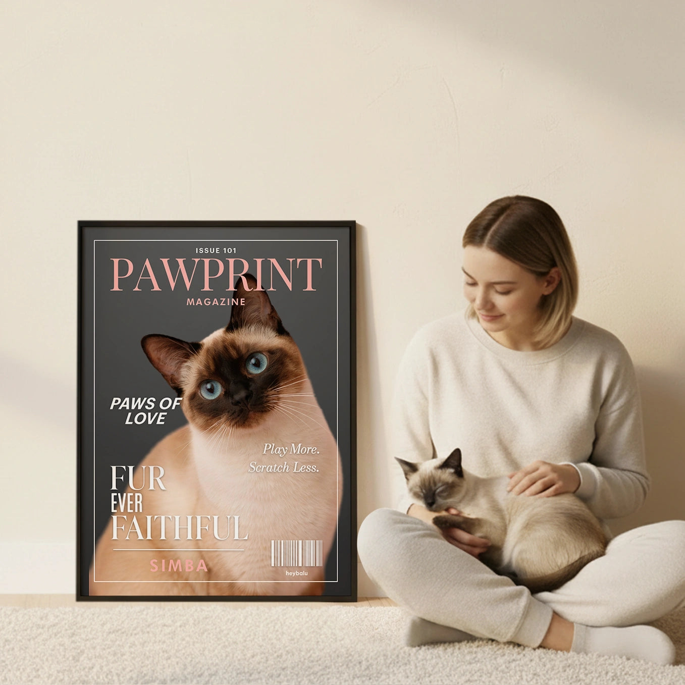 Personalized Cat Magazine Poster "Pawprint"