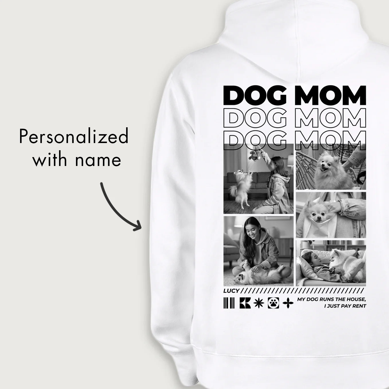 Personalized Hoodie "Dog Mom"