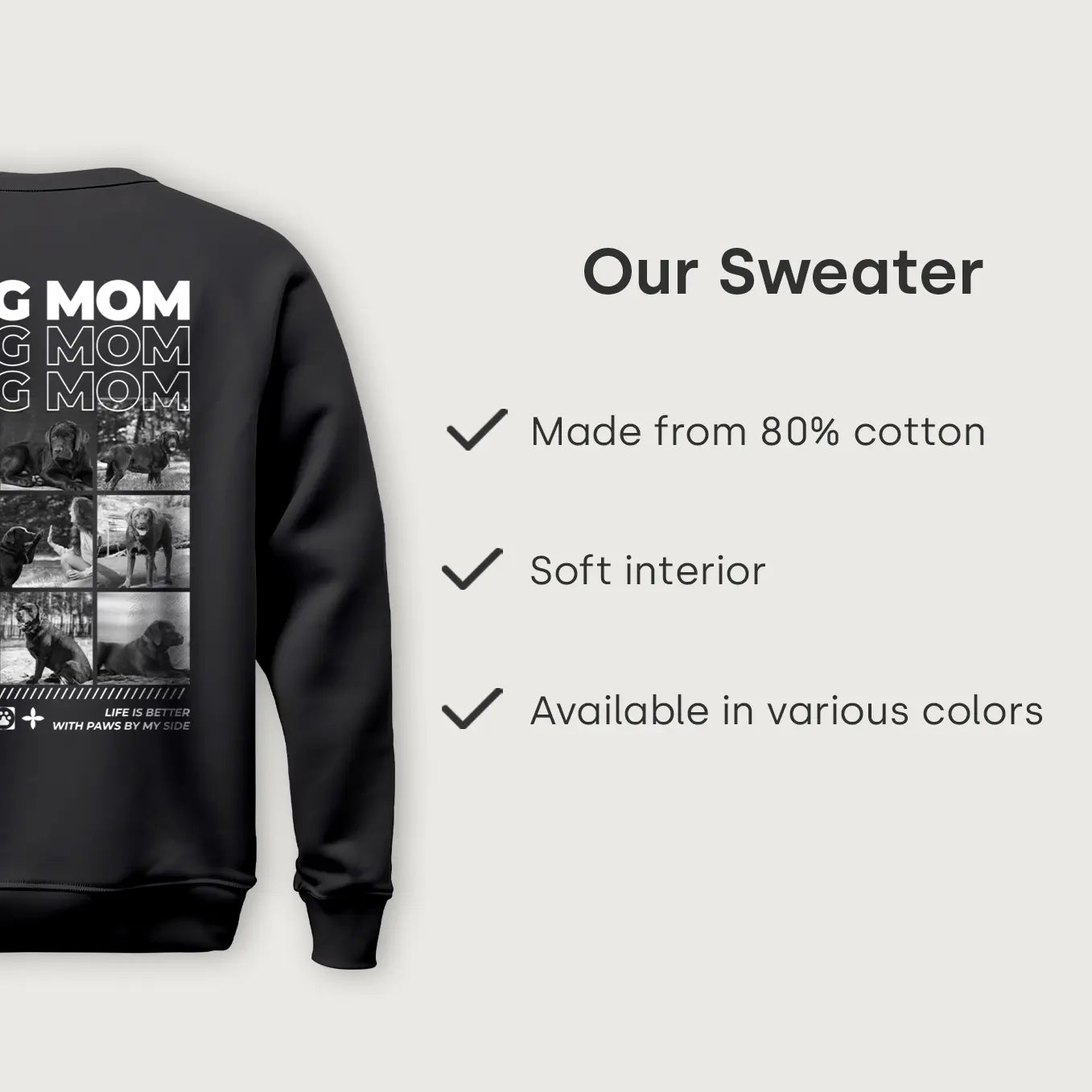 Personalized Sweater "Dog Mom"
