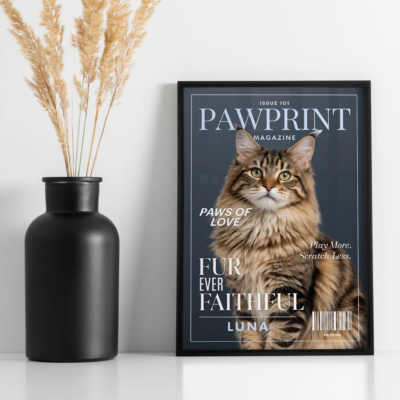 Personalized Cat Magazine Poster "Pawprint"